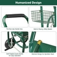 thumbnail image 6 of Costway Garden Water Hose Reel Cart 300FT Outdoor Heavy Duty Yard Planting W/Basket, 6 of 10