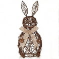 thumbnail image 6 of Easter Decorations Wicker Bunny Decor Large Rattan Bunny with Linen Bow Woven Outdoor Wicker Topiary Rabbit Decoration for Porch Table Spring Home Farmhouse Kitchen Easter Decor, 6 of 9