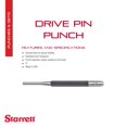 thumbnail image 2 of Empuñadura estriada de acero endurecido Drive Pin Punch Starrett de 10 cm, 2 of 7