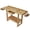 Natural + Rubber Wood#5, variant on 55-Inch Wood Workbench for Garage Workshop and Home, Natural Rubber Wood Work Table with Drawer and Adjustable Handles