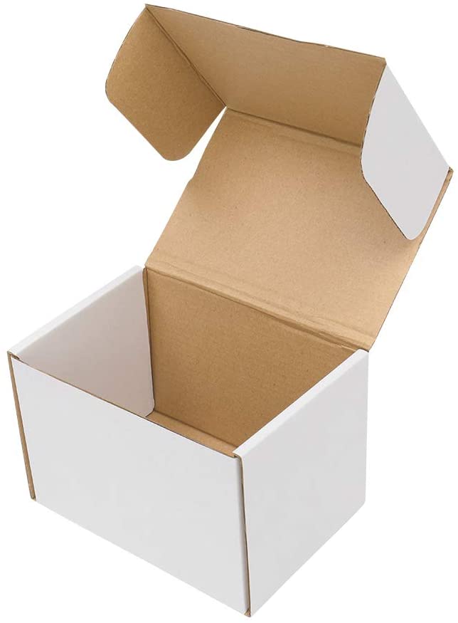 50 Packs White Cardboard Paper Boxes Mailing Packing Shipping Box