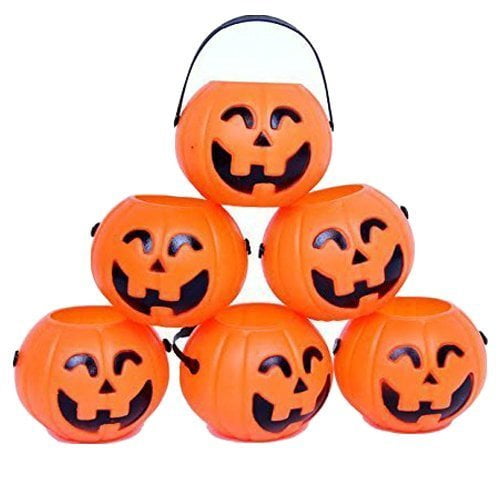 Mini Halloween Pumpkin Candy Bowl Holder Decor for Halloween Party 6 Pack 