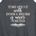thumbnail image 3 of Instant Message - Time Spent With Dogs Books Never Wasted - Women's Racerback Tank Top, 3 of 6