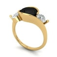 thumbnail image 2 of Three-Stone Engagement Ring for Women - 3.5ct Natural Onyx in 14K Yellow Gold Promise Ring, 2 of 7