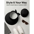 thumbnail image 4 of Deago Sun Hats for Women Outdoor UV Protection Wide Brim Sun Hat Foldable Summer Ponytail Cap Convertible Zip-Off Beach Hat Visor (Black), 4 of 9