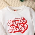 thumbnail image 4 of Daxin Baby Girls Christmas Outfits Letter Printed Long Sleeve Tops+Bell Bottom Pants 2Pcs Clothes Set, 4 of 8