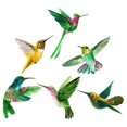 thumbnail image 1 of Decorative Window Clings Bird Shape Bird Protection Green Pvc Material 6Pcs, 1 of 5