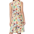 thumbnail image 2 of Candy Pattern - White Spring Summer Dresses for Women Fashion T-shirt Dress Casual Sleeveless Loose Sundress with Pockets, 2 of 5