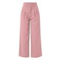 thumbnail image 4 of SIYUDAN Womens Pants Women'S Pants Casual Pink Adult Baggy Pants Women Womens Comfortable Pants High Waisted Wide Leg Pants Womens Capris For Summer, 4 of 4