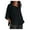 Black, variant on Linen Tops for Women Loose Fit 2024 3/4 Sleeve Crew Neck T Shirts Summer Solid Color Gauze Top Side Split Blouse Tunic Tops