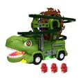thumbnail image 1 of Pista de carreras de dinosaurios de juguete con música y luz, juguete educativo interactivo para interiores, camión de juguete para niños pequeños, 3 dinosaurios pequeños, 1 of 8