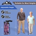 thumbnail image 2 of Bastón plegable Supregear, ajustable en 5 niveles de altura, ligero, plegable, portátil, de viaje, con correa para la muñeca y mango en T, para personas mayores, hombres y mujeres con discapacidad, di, 2 of 5
