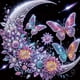 thumbnail image 4 of 5D DIY Con Forma Especial Parcial Mariposa Creciente 40x40cm, 4 of 8