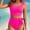 c01Pink, variant on Hduncf Two Piece High Waisted Swimsuits Push-Up Padded Swimwear Women Tummy Control Bikini Bathing Suit 2PC Purple S
