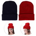 thumbnail image 7 of 2pcs Children Girl Winter Hats Beanies Knitted Solid Cute Hat Warm Casual Cap, 7 of 7