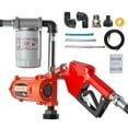 thumbnail image 1 of VEVOR Fuel Transfer Pump, 12V DC 10 GPM, Portable Diesel Transfer Pump Kit, with Auto Shut-Off Nozzle, Discharge Hose, Overheat Protection, Power Cable, Explosion-Proof, for Gasoline Diesel Kerosene, 1 of 9