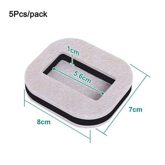 WinWay Coussins en Feutre Durables Base en Feutre 5 Pcs 8.5*8.5Cm Housses de Roulettes pour Meubles Coussins de Sol en Bois Dur Arrêt de Roue de Chaise de Bureau,1