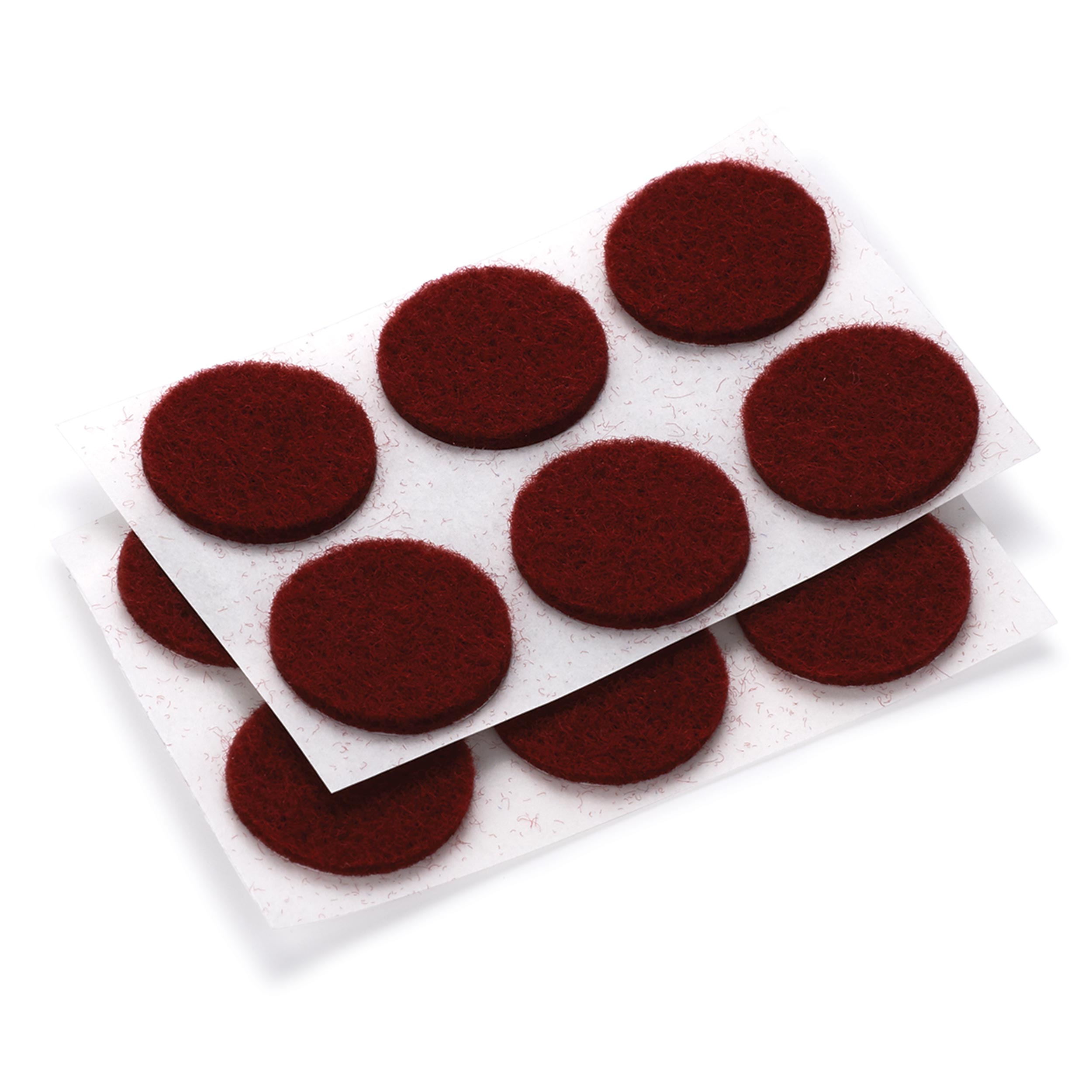 Benco SelfAdhesive Felt Dots, Maroon 3/4" dia., 24 piece