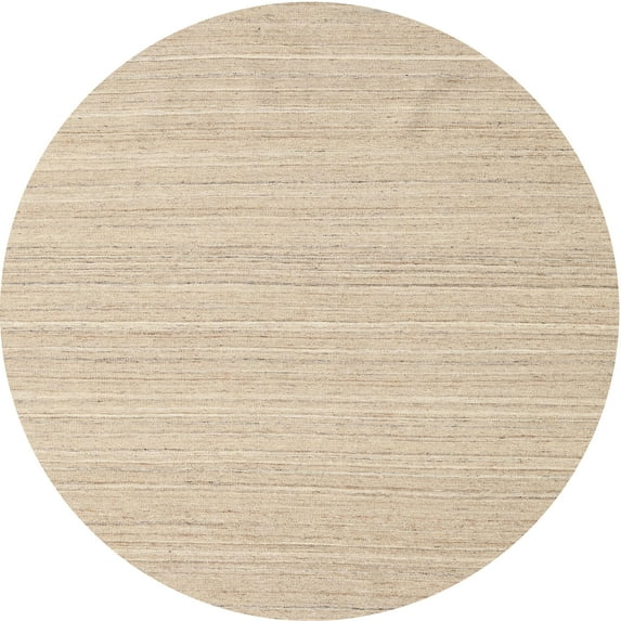 Ahgly Company Indoor Round Contemporary Deep Peach Orange Abstract Area Rugs, 5' Round