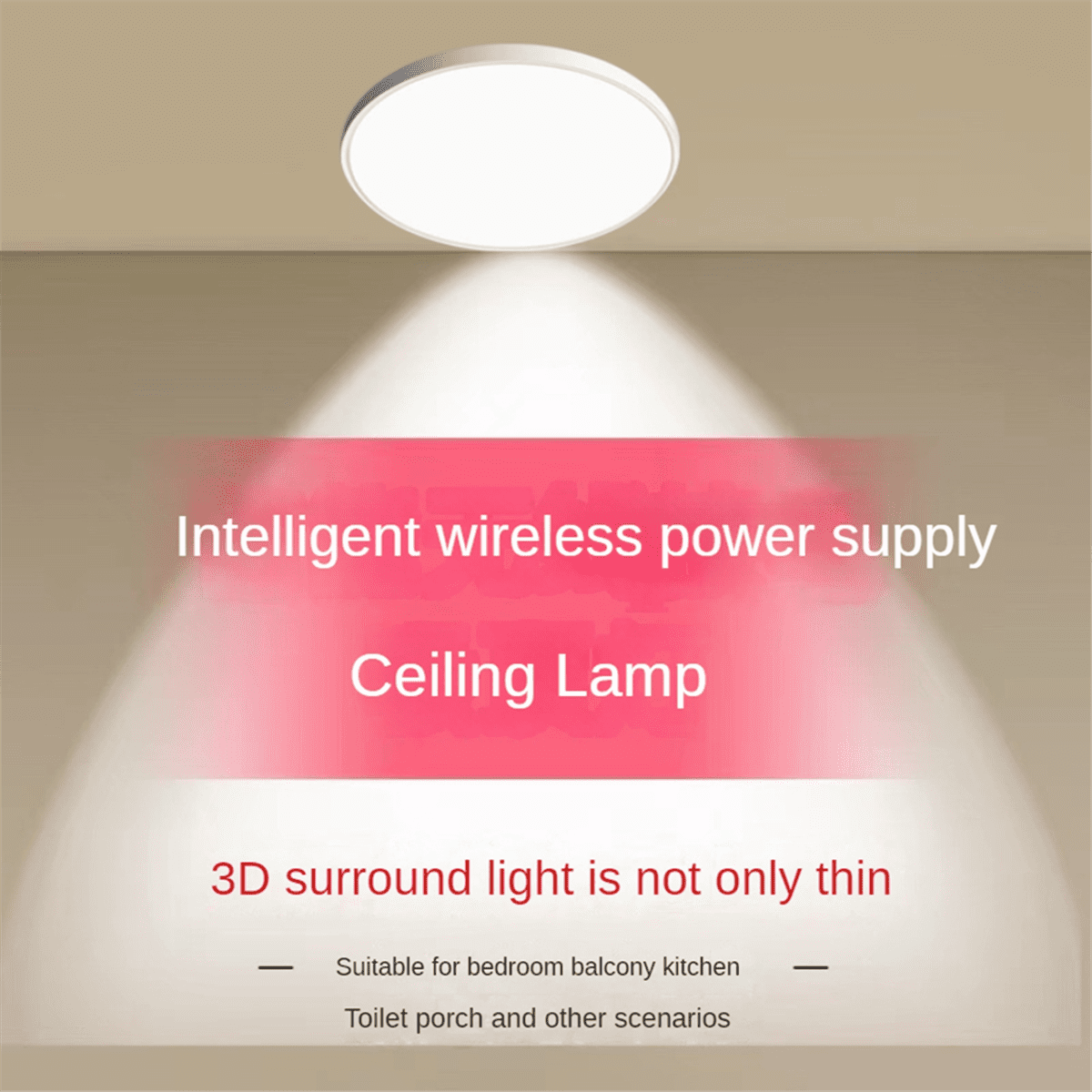 12 Inch LED Flush Mount Ceiling Light Fixture 24W Flat Modern Round Lighting Fixture for Kitchens,Stairwells, Bedrooms C