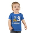 thumbnail image 3 of I'm 3 & Digging It Kids Toddler T-shirt, 3 of 3