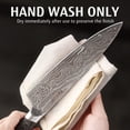 thumbnail image 3 of Hecef 3-Piece Knife Set With Laser Damascus Pattern, Ergonomic Handle, 8" Chef Knife, 7" Santoku Knife, 5" Utility Knife, 3 of 10