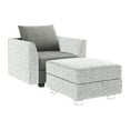 thumbnail image 5 of HONBAY Armless Chair Module for Modular Sectional Sofa Accent Chair with Storage, Grey, 5 of 8