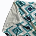 thumbnail image 2 of Simply Daisy Diamond Jive Fleece Throw Blanket, Turquoise, Small Throw, 2 of 4