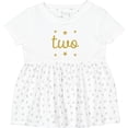 thumbnail image 3 of Inktastic 2nd Birthday Gold Two Girls Baby Dress, 3 of 5