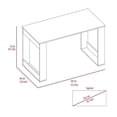 thumbnail image 3 of FM FURNITURE Aurora Writing Computer Desk Engineered Wood Oak, 3 of 8
