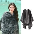 thumbnail image 4 of Jiibva Shawl Wraps for Women, Elegant Knitted Cape Open Front Poncho Scarf Blanket Cardigan Coat for Spring Autumn Winter, 4 of 7