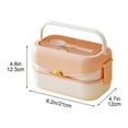 thumbnail image 3 of Antqov Double Compartmentalized Handle Lunch Box Large Capacity High Appearanceplastic Lunch Box with Spork, Home Accessories, 3 of 8