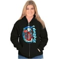thumbnail image 4 of Airbrushed King Icee Bear Chillin Unisex Plus Size Zip Hoodie Brisco Brands 2X, 4 of 5