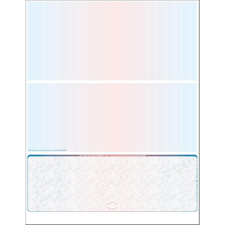 2000 Blue- Red- Blue- Prismatic Laser Check Stock, (Check at Bottom) Laser Checks, Laser Check, Bank Checks, Business Checks, or Personal Checks