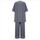 thumbnail image 4 of Conjunto de 2 Piezas para Mujer, Top Brillante, Pantalones Anchos, Traje Informal de Cuello Redondo con Lentejuelas. Gris M, 4 of 8