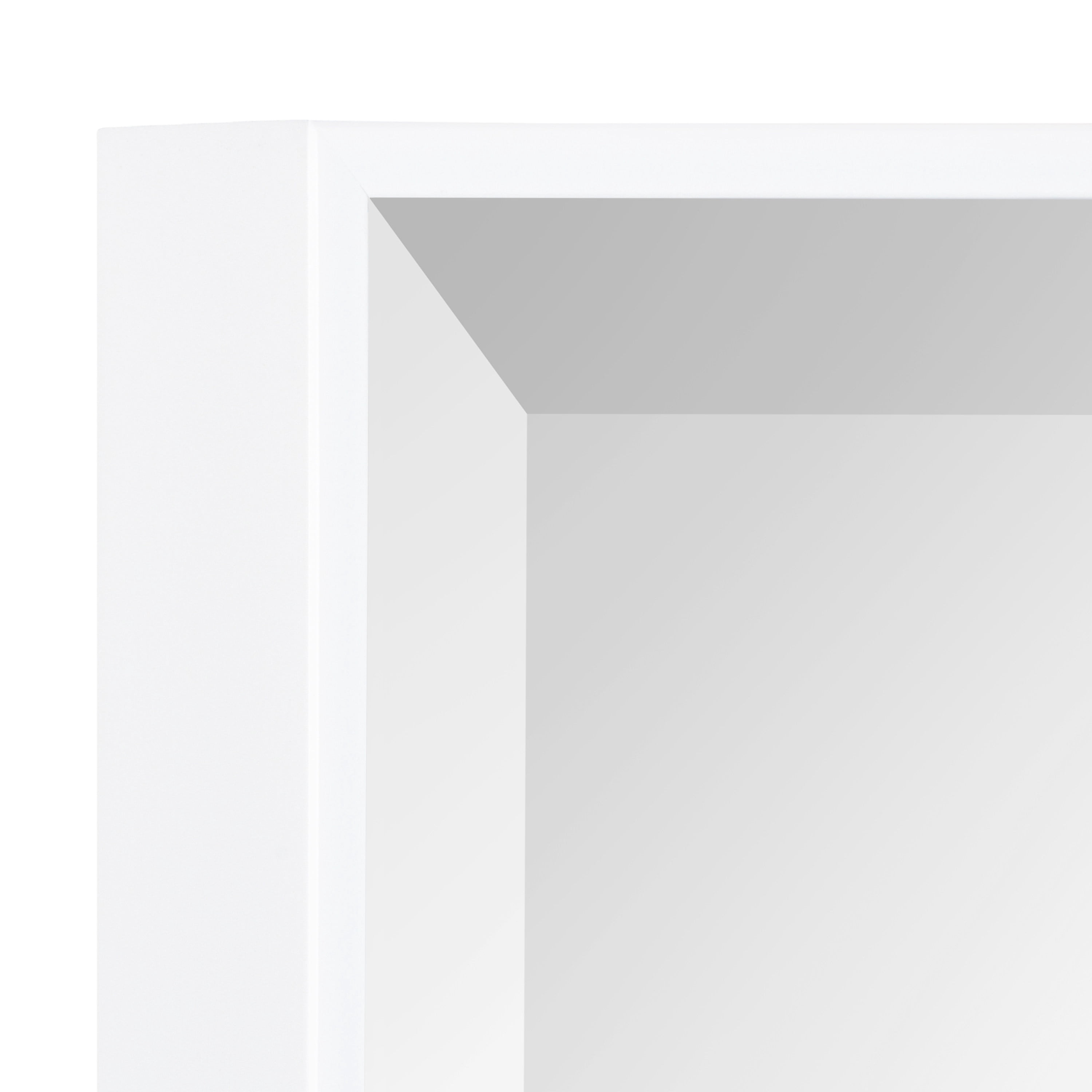 Kate And Laurel Rhodes Modern Decorative Rectangle Wall Mirror, 24.75" x 36.75", White, Contemporary Wall Decor