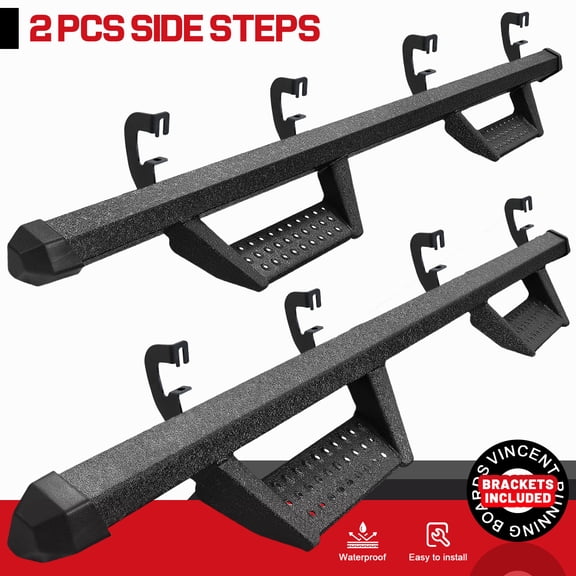 For 07-18 Chevy Silverado/Sierra Crew Cab 3" Drop Running Boards Nerf Bar BCKA