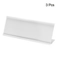 thumbnail image 3 of 3x9.4inch Aluminum Name Plate Holder, 3 Pcs L Type for Desk Sign Holder Silver Tone, 3 of 6