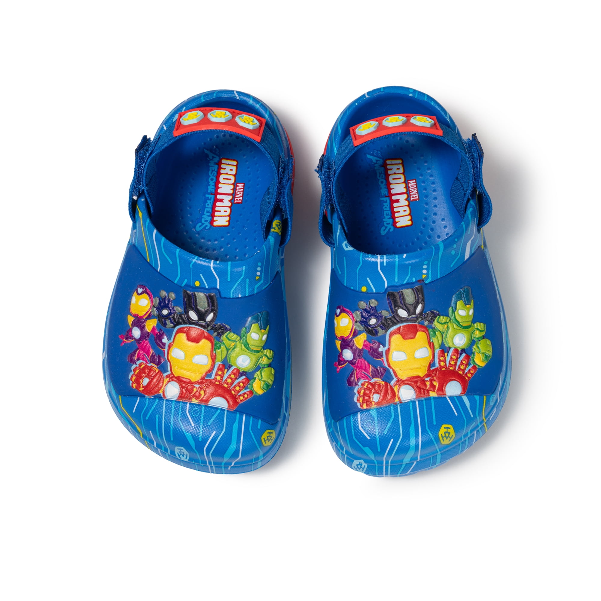 Iron Man and Friends Toddler Boys Adjustable Strap Clogs
