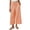 Orange, variant on Lmueinov Women's Gingham Checkered Drawstring Wide Leg Capri Pants, Ruffle Elastic Waist Casual Trousers with Pockets, Summer Vacation Beach Daily Wear Cropped Pants for Women S-2XL