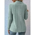 thumbnail image 5 of Women'S Draped Open Front Light-Weight Cardigan Tops Casual Long Sleeve Knit Outerwear Light Green M, 5 of 6