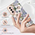 thumbnail image 2 of Allytech Galaxy S21 Plus Case, Flower Series Clear Crystal Rubber TPU Back Cover Anti-yellow Shockproof Heavy Duty Protection Antis-scratch Case Cover for Samsung Galaxy S21+ Plus, White Flower, 2 of 5