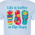 thumbnail image 4 of Inktastic Life is Better Flip Flops T-Shirt, 4 of 5