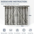 thumbnail image 3 of Retro Farmhouse Kitchen Curtains: Old Wooden Barn Door Curtains Short Cafe Curtains Decor for Dining Room Tier Curtains for Bathroom Rod Pocket Window Drapes 36 Inch Length 2 Panels Set, 3 of 5