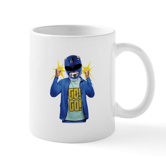 CafePress - Power Rangers Blue Ranger Go! Go - 11 oz Ceramic Mug - Novelty Coffee Tea Cup