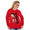 thumbnail image 4 of Retro Betty Boop XOXO Puppy Love Women Plus Size Sweatshirt Brisco Brands 2X, 4 of 5