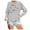 Grey, variant on Women's Casual Round Neck Pullover Sweatshirt With Letter Print Comfortable Top For Mom Baggy Top