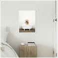 thumbnail image 2 of Kate and Laurel Golden Retriever in Rustic Bath Style Framed Canvas Wall Art by Amy Peterson 18 x 24 Sylvie White, Whimsical, Animals, Bathroom, Humor Art for Wall Decor, Living Room, Bedroom, 2 of 8