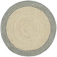 thumbnail image 4 of SAFAVIEH Cape Cod Charmaine Braided Area Rug, 8' x 8' Round, Ivory/Blue, 4 of 4
