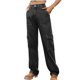 thumbnail image 1 of Pantalones Cargo for mujer, pantalones elásticos de cintura alta, pantalones de viaje de pierna ancha, pantalones casuales holgados, ropa de calle de senderismo con múltiples bolsillos, 1 of 7